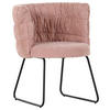 STUHL Flachgewebe Rosa, Schwarz  - Schwarz/Rosa, Basics, Textil/Metall (62/80/62cm) - Carryhome