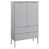 KOMMODE 80/138/42 cm  in Grau, Eichefarben  - Eichefarben/Alufarben, Trend, Holzwerkstoff/Kunststoff (80/138/42cm) - Stylife