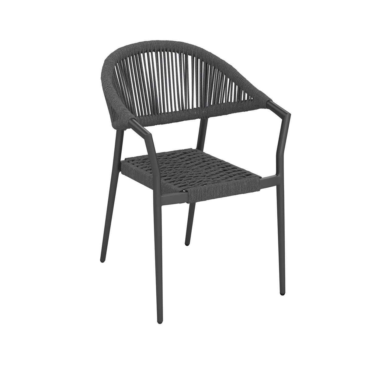 RAKÁSOLHATÓ KAROSSZÉK - antracit, Modern, textil/fém (57.5/78/59.5cm) - Ambia Garden