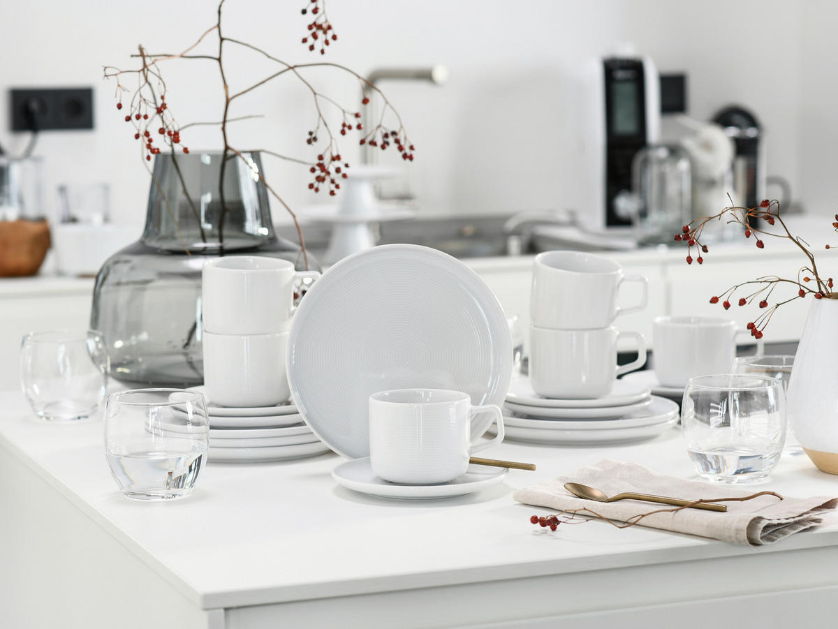 KAFFEESERVICE Weiß Session White 18-teilig  - Weiß, Basics, Keramik - Creatable