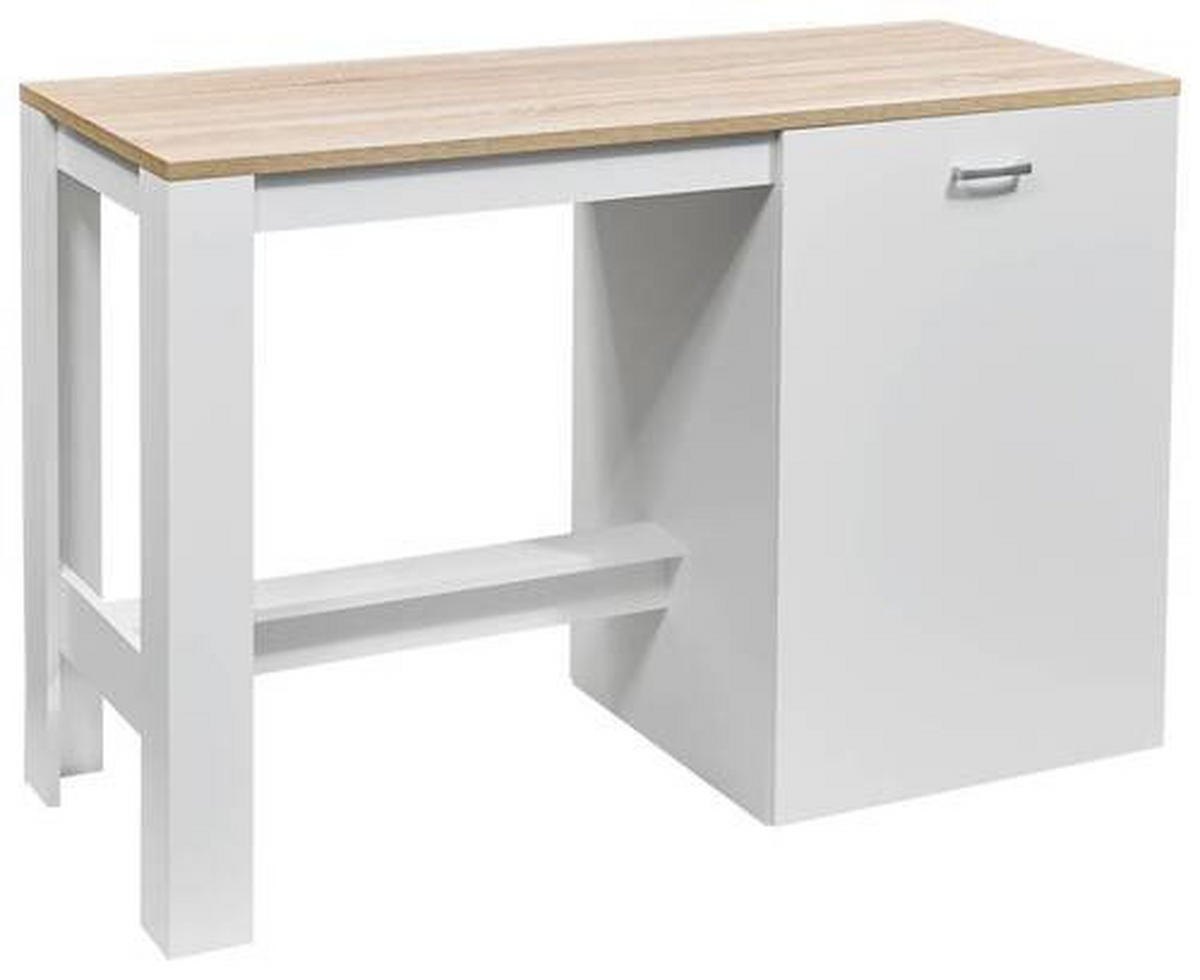 INSULĂ DE BUCĂTĂRIE 138/91/56 cm  - stejar Sonoma/argintiu, Trend, plastic/material pe bază de lemn (138/91/56cm) - Xora