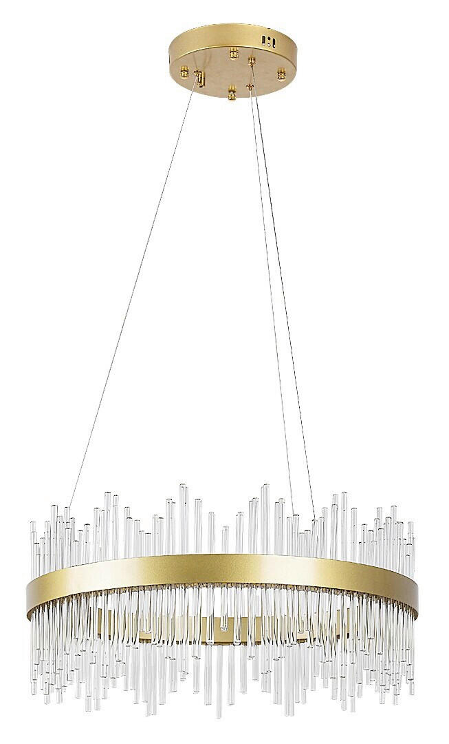 LED SVJETILJKA VISEĆA  58/100 cm      Mabel  - prozirno/zlatne boje, Design, staklo/metal (58/100cm)