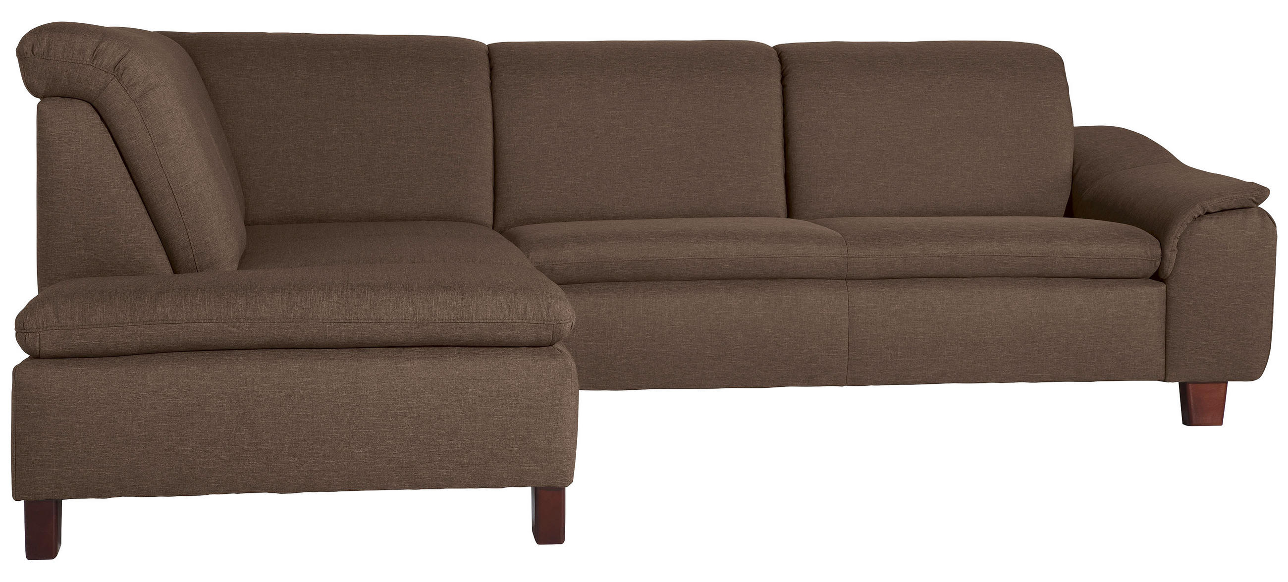 ECKSOFA Sahara Flachgewebe - Nussbaumfarben/Sahara, Design, Holz/Textil (247/187cm) - Max Winzer