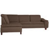 ECKSOFA in Flachgewebe Sahara  - Nussbaumfarben/Sahara, Design, Holz/Textil (247/187cm) - Max Winzer