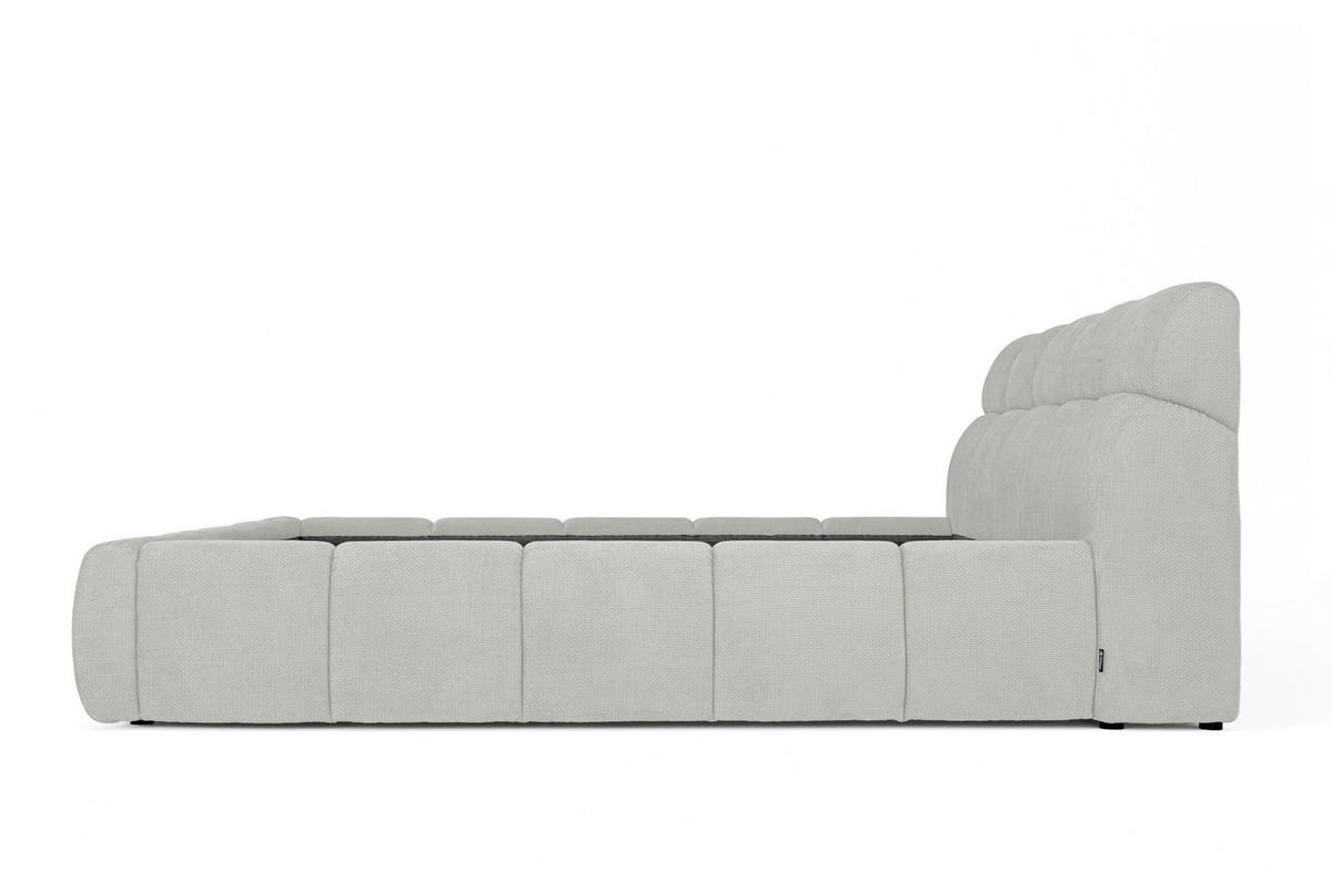 POLSTERBETT inkl. Bettkasten Lattenrost, Bettkasten Creme 180/200 cm  - Creme/Schwarz, Design, Holz/Kunststoff (180/200cm) - Esposa