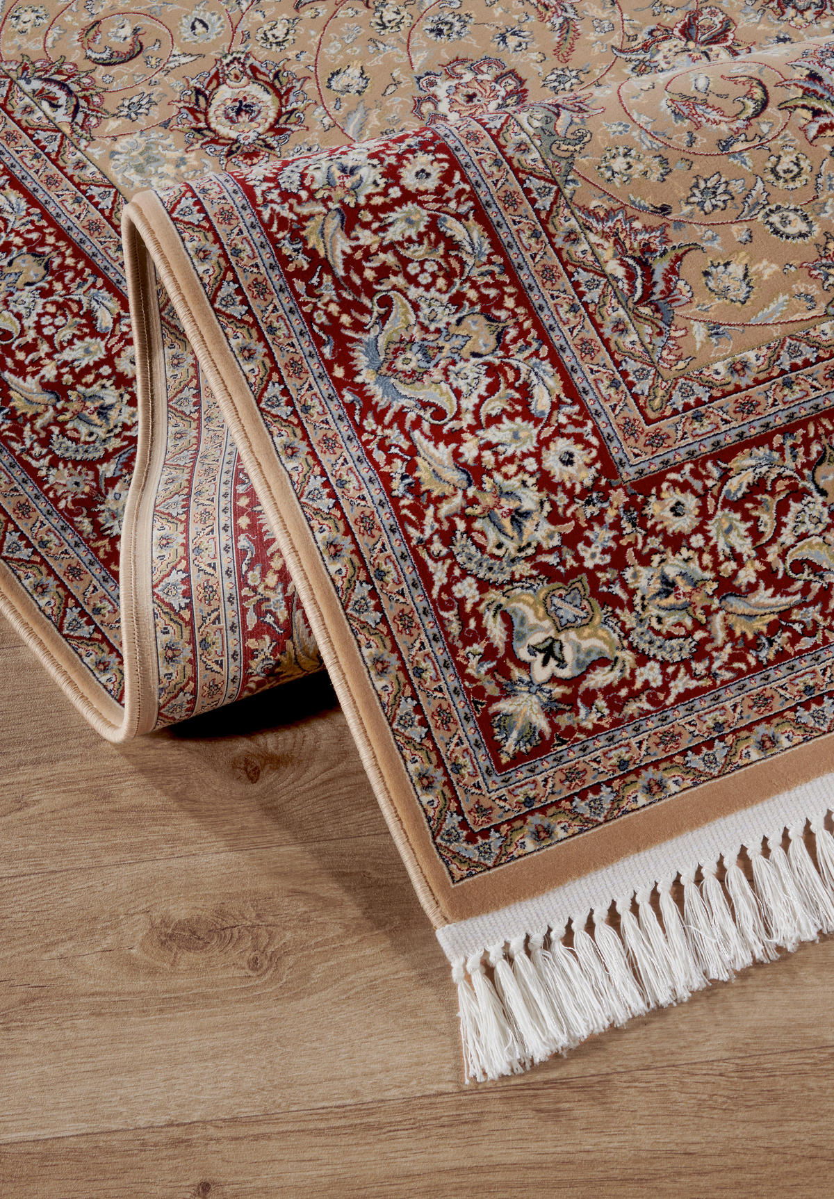 FLACHWEBETEPPICH 128/190 cm Kollektion 1870 Bordeaux, Beige  - Bordeaux/Beige, Design, Kunststoff/Textil (128/190cm) - Villeroy & Boch