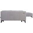ECKSOFA  in Chenille Hellgrau  279/222 cm  - Hellgrau/Schwarz, KONVENTIONELL, Kunststoff/Textil (279/222cm) - Hom`in