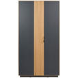 GARDEROBENSCHRANK  in 105/200/42 cm  - Eichefarben/Grau, Natur, Holz/Holzwerkstoff (105/200/42cm) - Linea Natura
