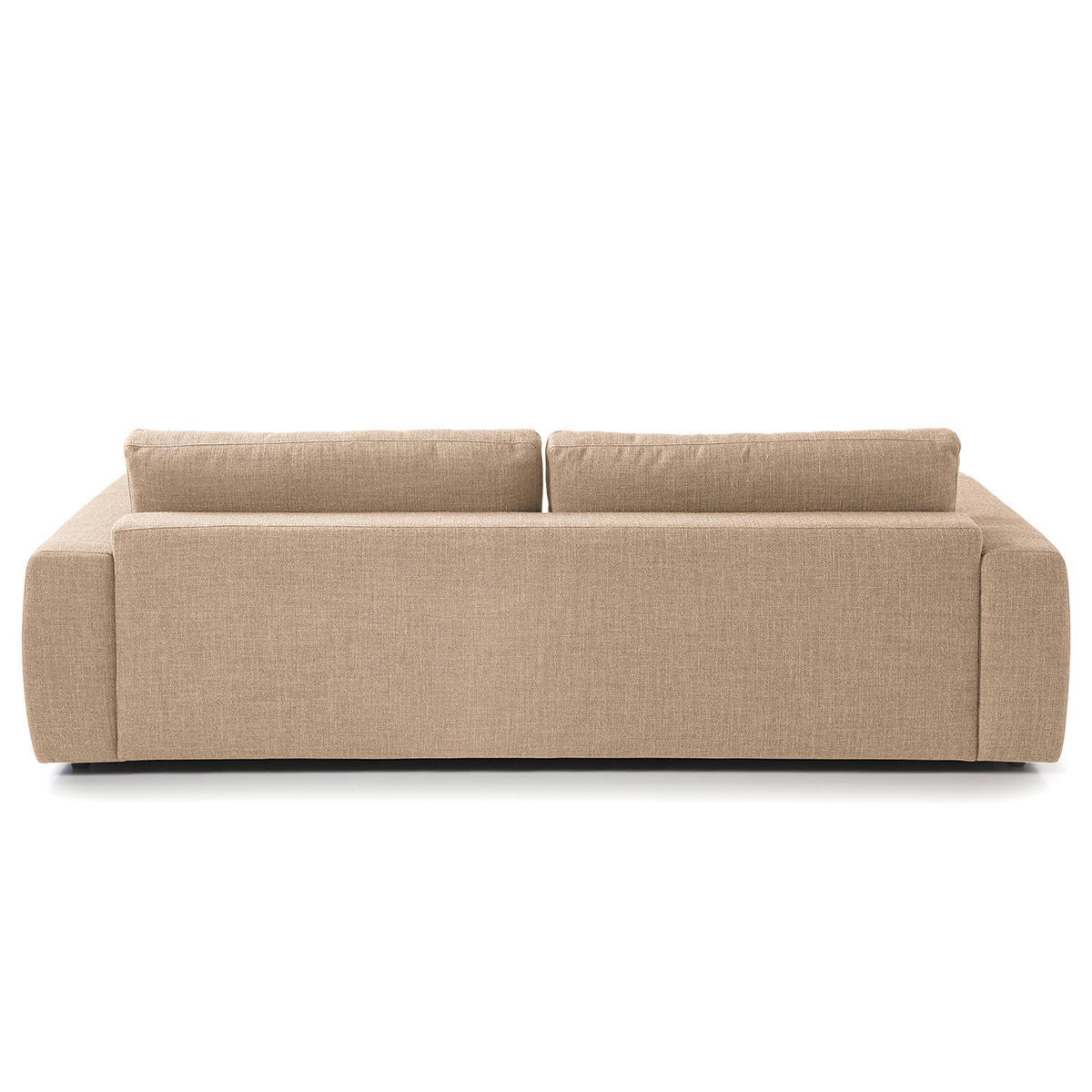3-SITZER-SOFA Webstoff Beige  - Beige/Schwarz, Design, Kunststoff/Textil (250/80/117cm) - home24