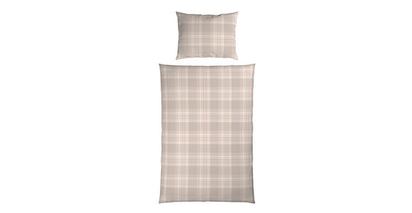 WENDEBETTWÄSCHE Leinenoptik 140/200 cm - Sandfarben, KONVENTIONELL, Textil (140/200cm) - Novel