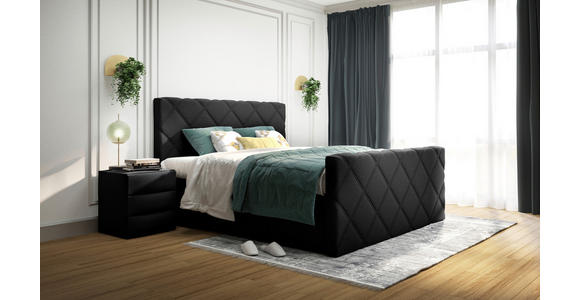 BOXSPRINGBETT 180/200 cm  in Schwarz  - Schwarz, KONVENTIONELL, Textil (180/200cm) - Esposa