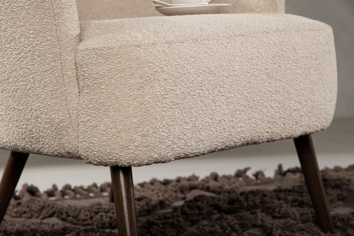 OHRENSESSEL Braun, Beige  - Beige/Braun, Design, Textil/Metall (76/85/77cm) - Livetastic