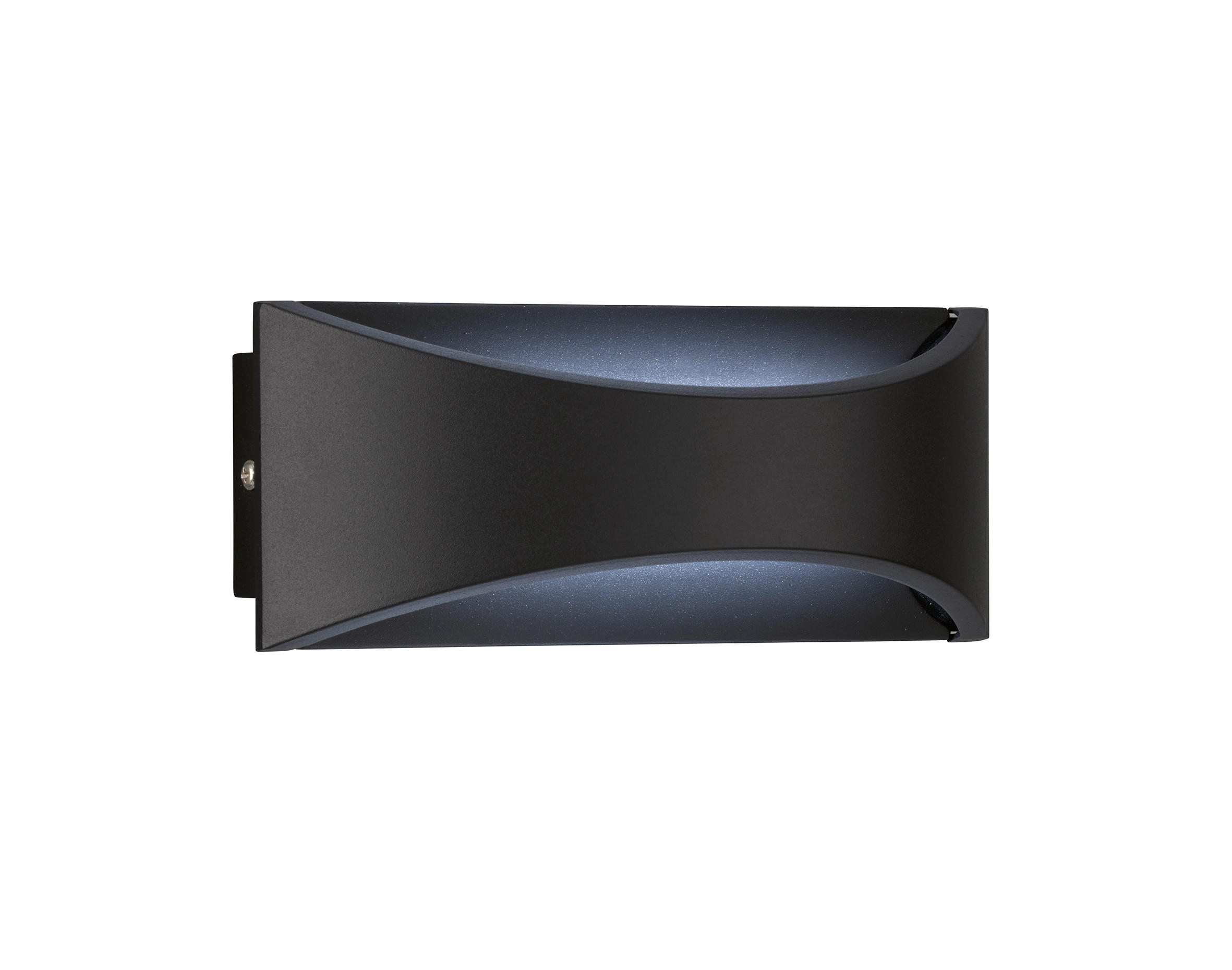 VONKAJŠIE NÁSTENNÉ SVIETIDLO, 22.5/9/9 cm - čierna, Design, kov/plast (22.5/9/9cm) - Fischer & Honsel