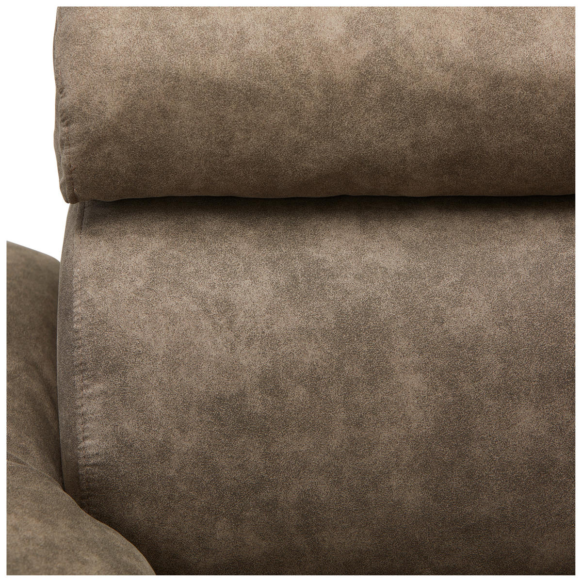 ECKSOFA in Lederlook Taupe  - Taupe/Schwarz, Design, Kunststoff/Textil (263/230cm) - Hom`in