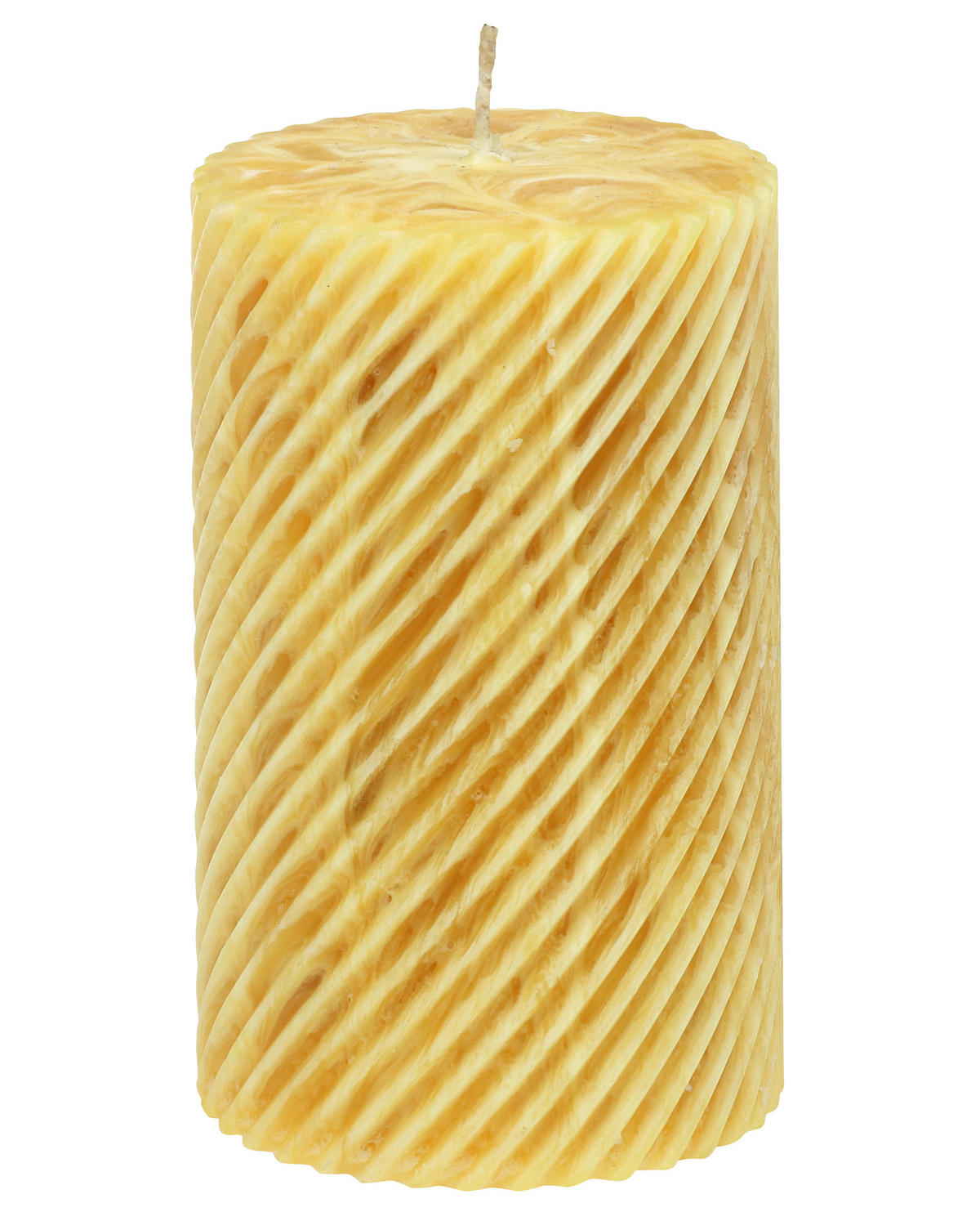 STUMPENKERZE  - Gelb/Honig, Basics, Naturmaterialien (6,6/11,0cm) - Steinhart