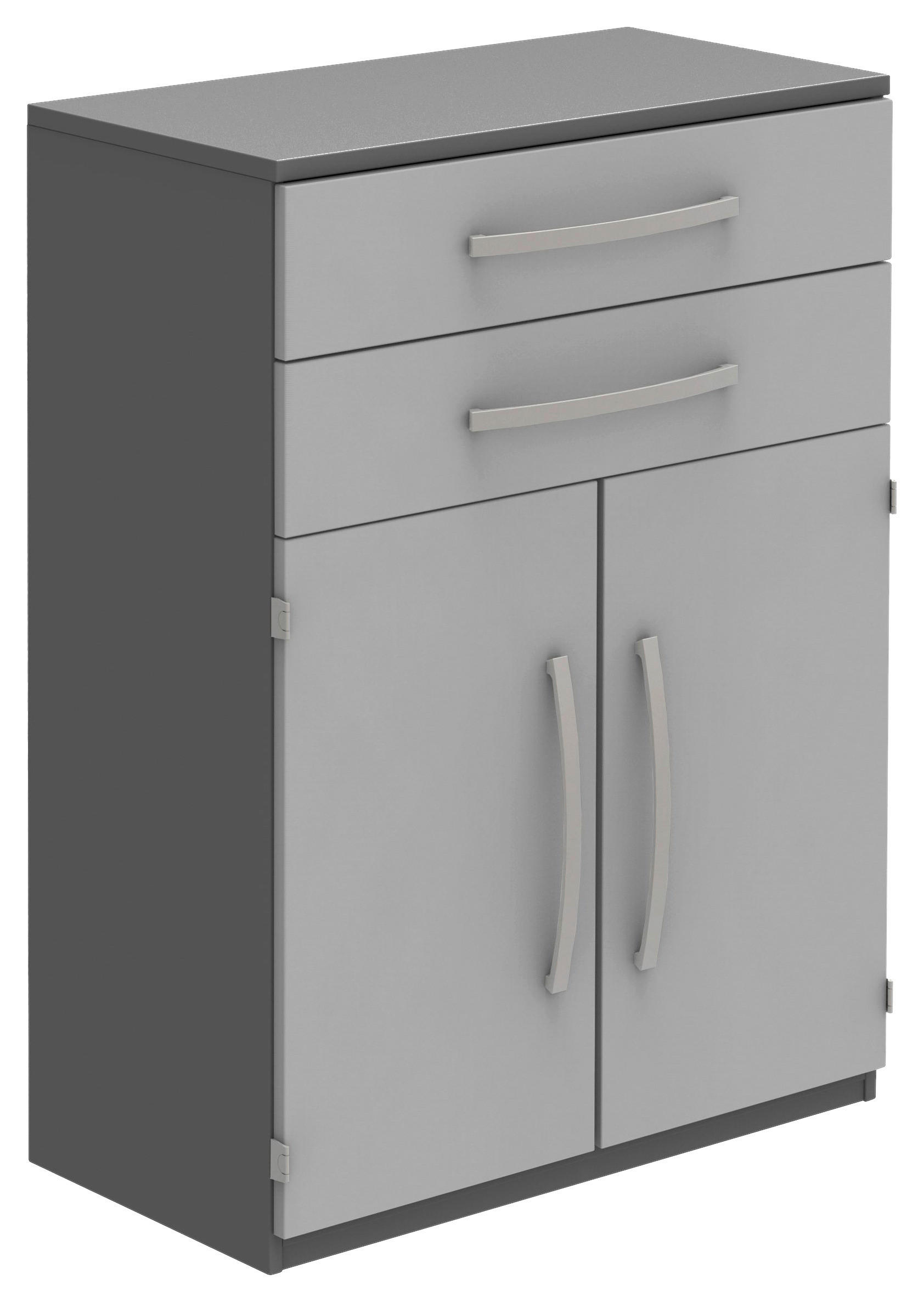 AKTENSCHRANK 80/111,7/43 cm  - Anthrazit/Hellgrau, KONVENTIONELL, Holzwerkstoff (80/111,7/43cm) - Moderano