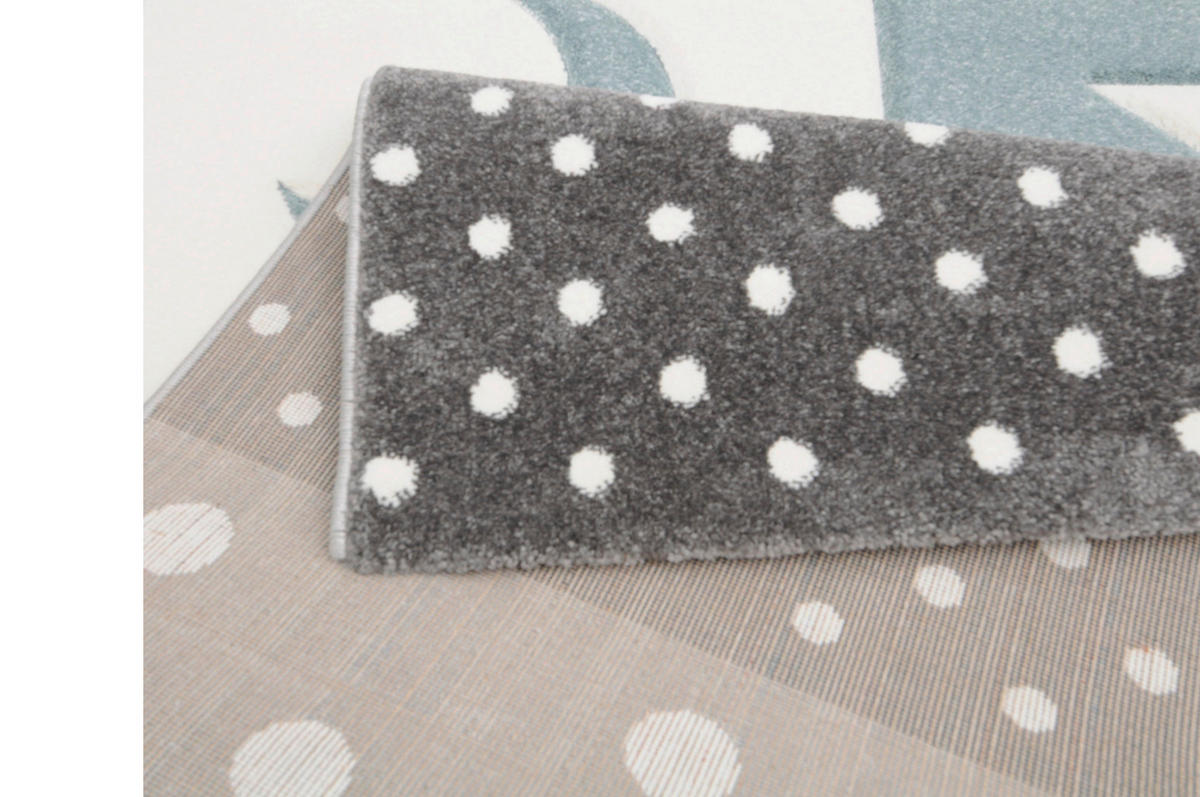 KINDERTEPPICH 160/230 cm Pastel Kids  - Grau/Hellblau, Basics, Textil (160/230cm)