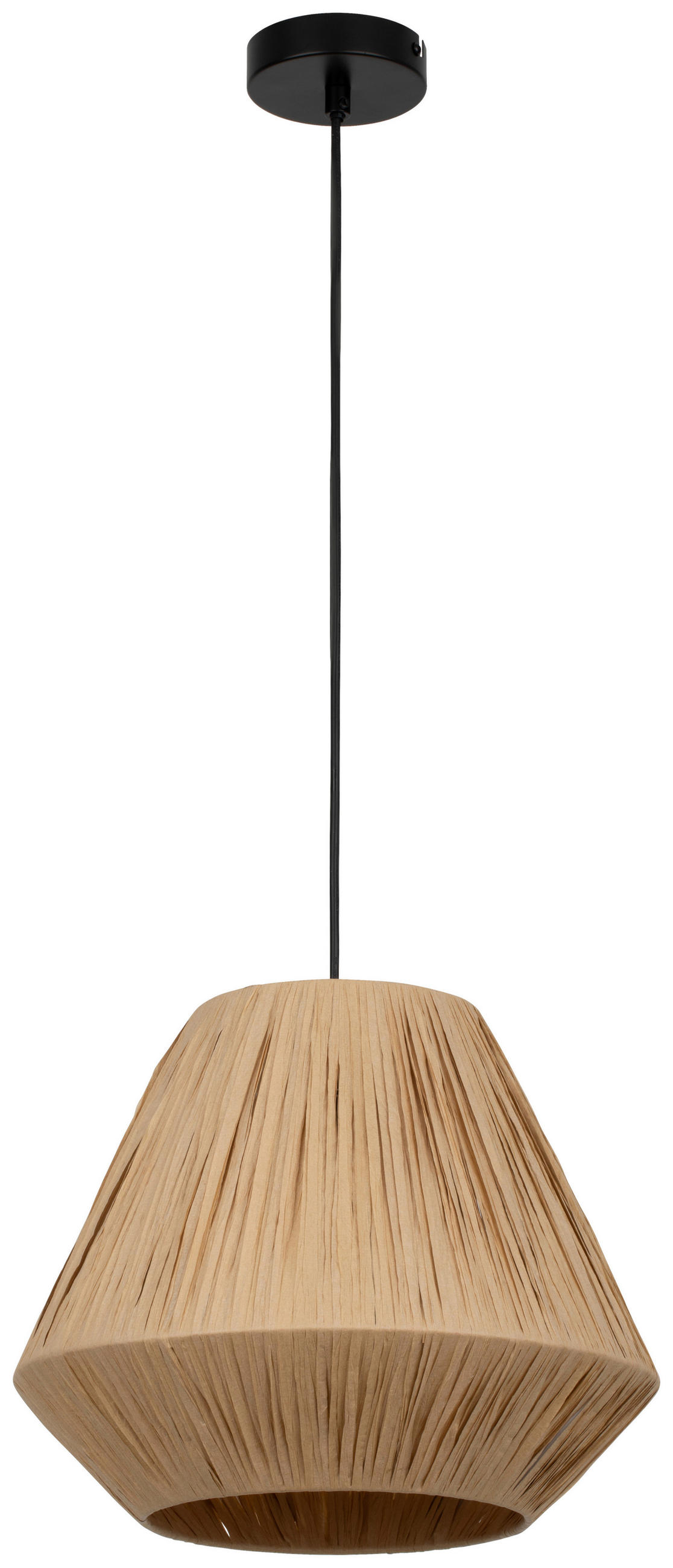 HÄNGELEUCHTE 33/120 cm  - Naturfarben, Design, Naturmaterialien/Metall (33/120cm) - Collet's Monde