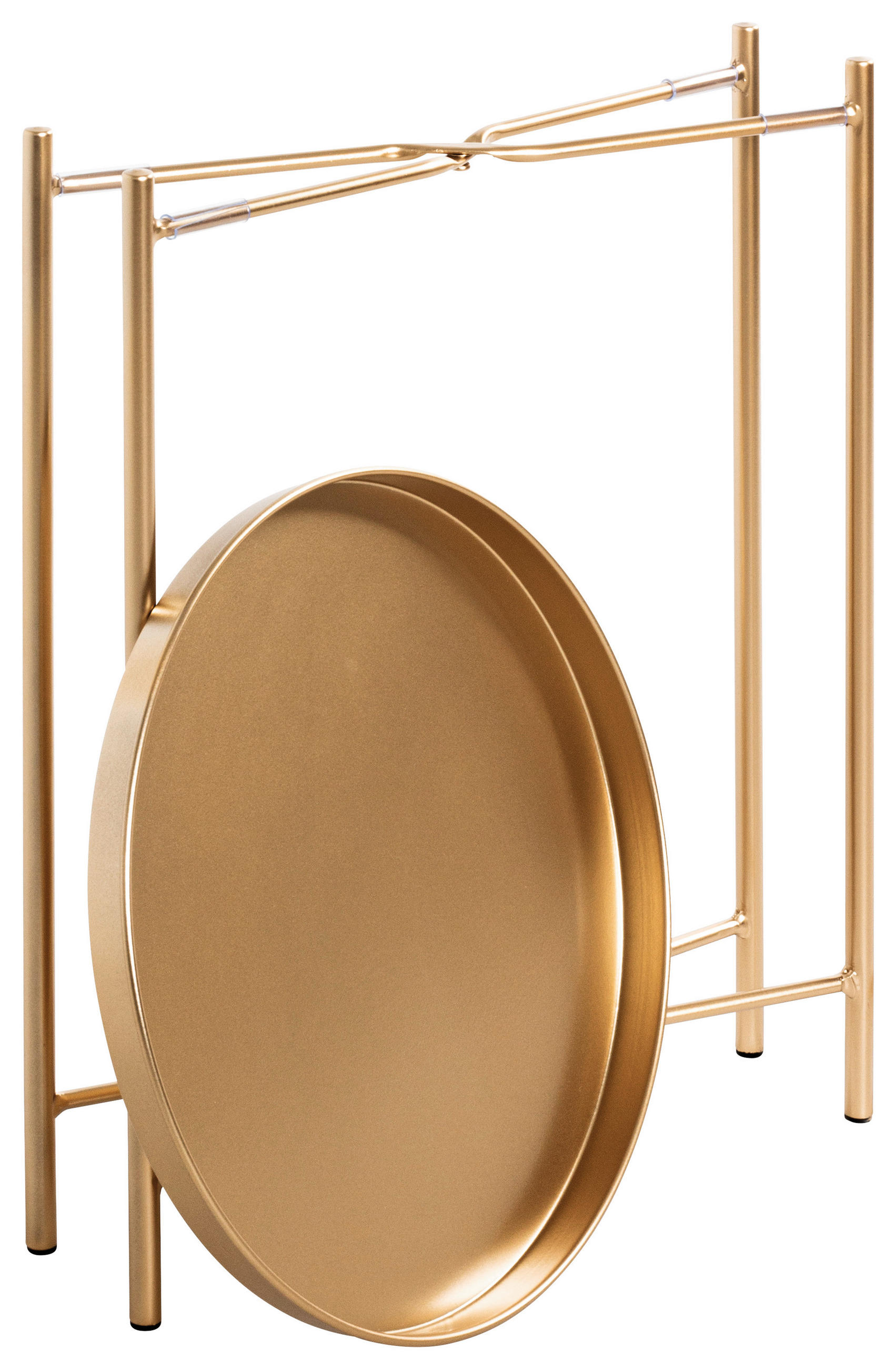BEISTELLTISCH 39/39/50 cm Goldfarben rund  - Goldfarben, Design, Metall (39/39/50cm)