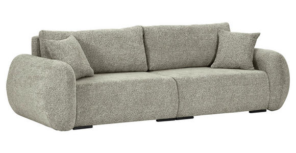 SCHLAFSOFA Flachgewebe Mintgrün  inkl. Zierkissen, Rückenkissen, Bettkasten, Schlaffunktion, Rücken echt, Liegefläche im Originalstoff  - Schwarz/Mintgrün, KONVENTIONELL, Kunststoff/Textil (250/74/92cm) - Carryhome