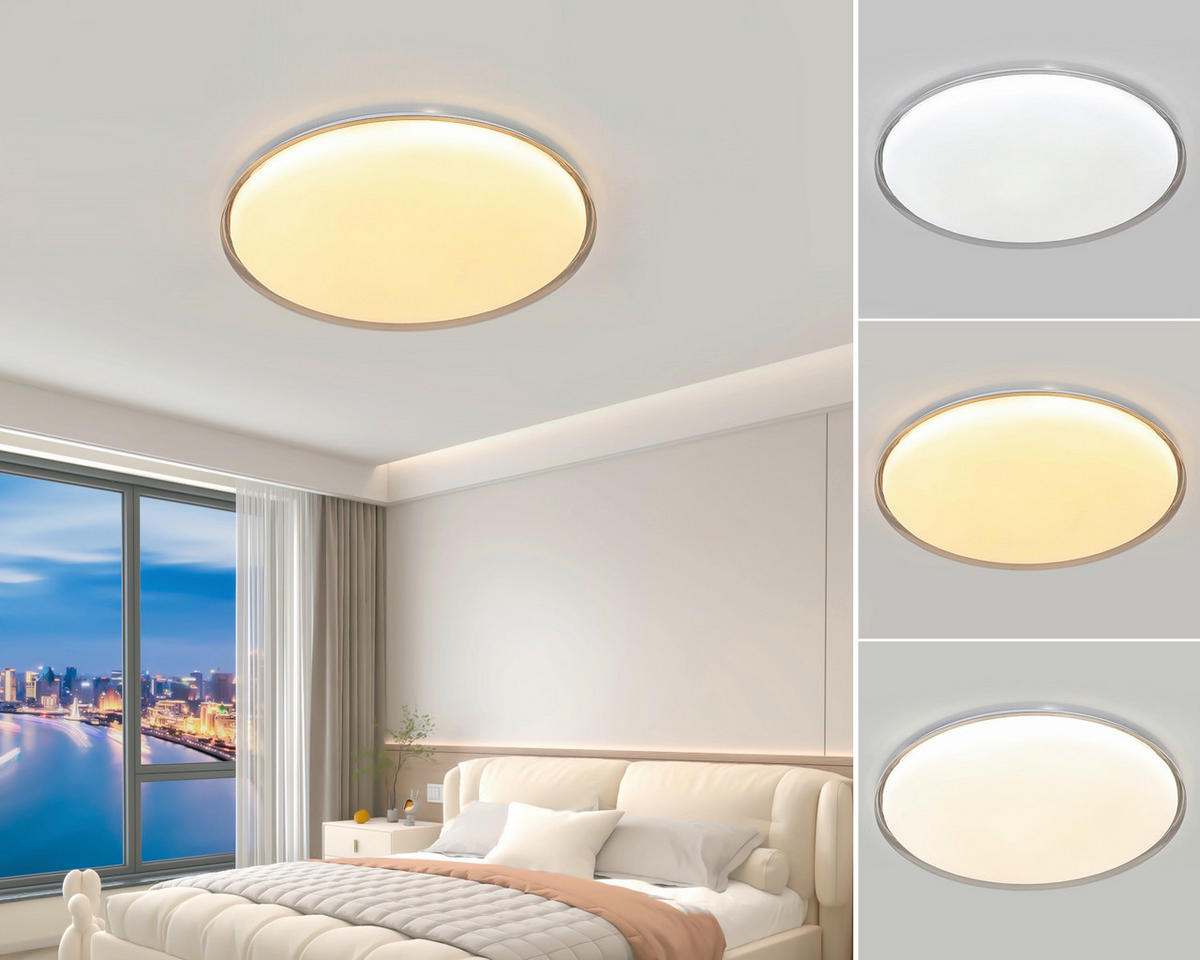 LED PLAFONJERA  - providno/bela, Trendi, metal/plastika (70/10cm) - Novel