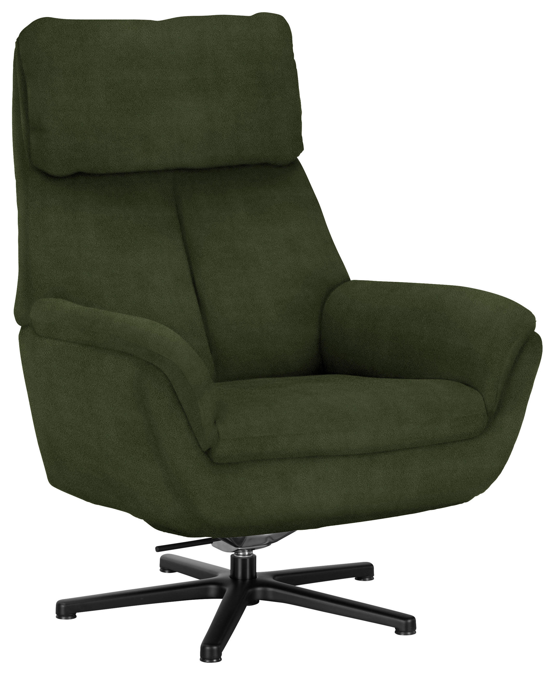 RELAXSESSEL in Textil Grün  - Schwarz/Grün, Design, Textil/Metall (79/108/89cm) - Beldomo Style