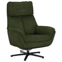 RELAXSESSEL in Textil Grün  - Schwarz/Grün, Design, Textil/Metall (79/108/89cm) - Beldomo Style