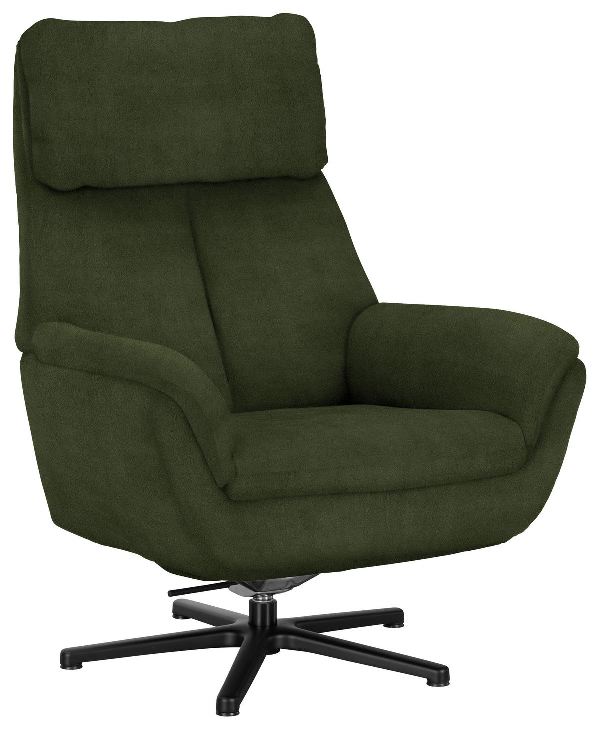 RELAXSESSEL in Textil Grün  - Schwarz/Grün, Design, Textil/Metall (79/108/89cm) - Beldomo Style