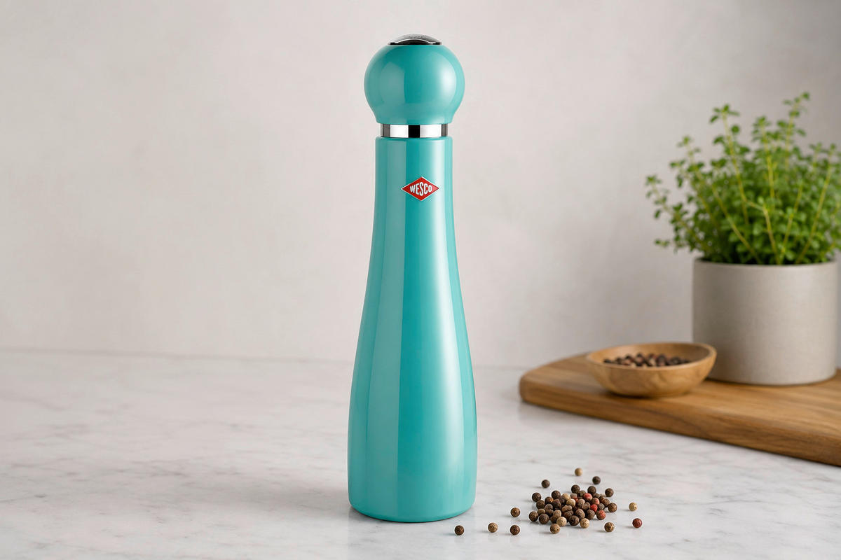 SALZ- ODER PFEFFERMÜHLE Pepper Mill  - Türkis/Limette, KONVENTIONELL, Keramik/Metall (7.5/30cm) - Wesco