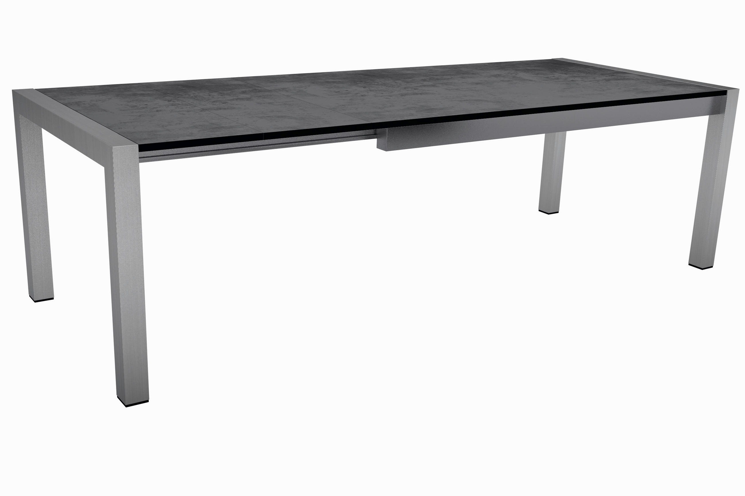 GARTENTISCH 174-254/90/75 cm Metall rechteckig  - Edelstahlfarben/Grau, Design, Kunststoff/Metall (174-254/90/75cm) - Stern