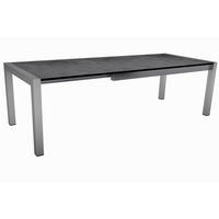 GARTENTISCH 174-254/90/75 cm Metall rechteckig  - Edelstahlfarben/Grau, Design, Kunststoff/Metall (174-254/90/75cm) - Stern