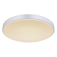 PLAFONIERĂ CU LED - argintiu/alb, Basics, plastic/metal (41/6cm) - Globo