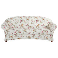 3-SITZER-SOFA Flachgewebe Rot, Weiss  - Weiss/Rot, Design, Holz/Textil (202/85/81cm) - Max Winzer