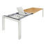 ESSTISCH Eiche furniert rechteckig Weiß, Eichefarben - Eichefarben/Weiß, Design, Holz (160/100/75cm) - Now by Hülsta ESSTISCH Eiche furniert rechteckig Weiß, Eichefarben - Eichefarben/Weiß, Design, Holz (160/100/75cm) - Now by Hülsta