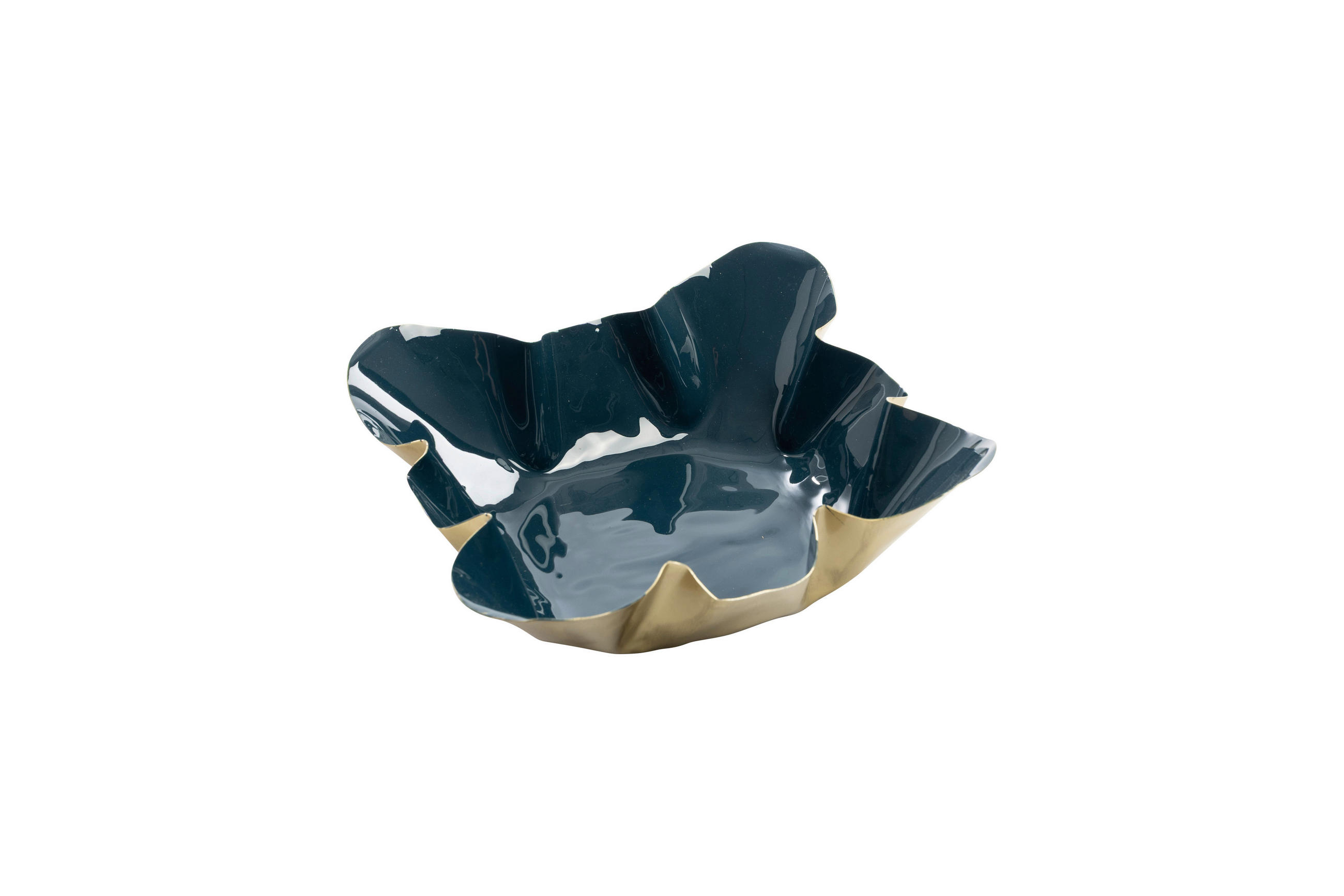DEKOSCHALE - Blau/Goldfarben, LIFESTYLE, Metall (31/11/31cm)
