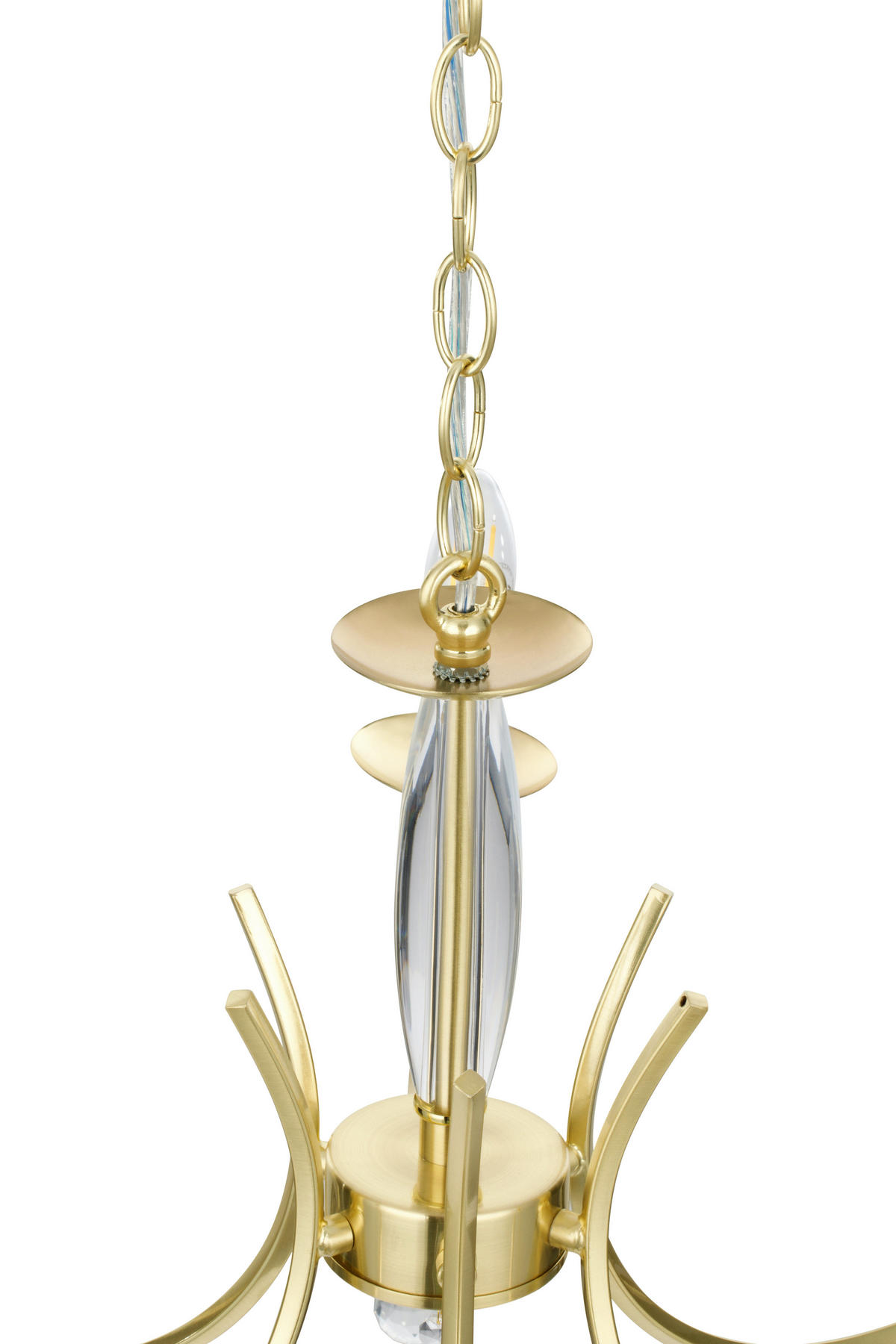 HÄNGELEUCHTE Dalia 62/150 cm  - Klar/Goldfarben, Design, Glas/Metall (62/150cm) - Glandor