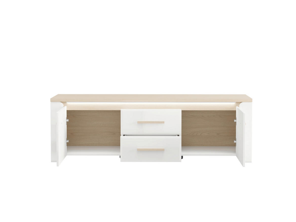 TV-ELEM 154/49,5/40 cm  - Bianco tölgy/fehér, Basics, műanyag/faalapú anyag (154/49,5/40cm) - Carryhome