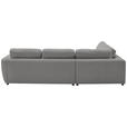 ECKSOFA  in Chenille Grau  224/307 cm  - Schwarz/Grau, KONVENTIONELL, Kunststoff/Textil (224/307cm) - Hom`in