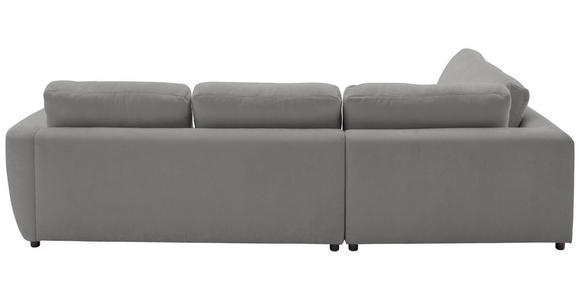ECKSOFA  in Chenille Grau  224/307 cm  - Schwarz/Grau, KONVENTIONELL, Kunststoff/Textil (224/307cm) - Hom`in