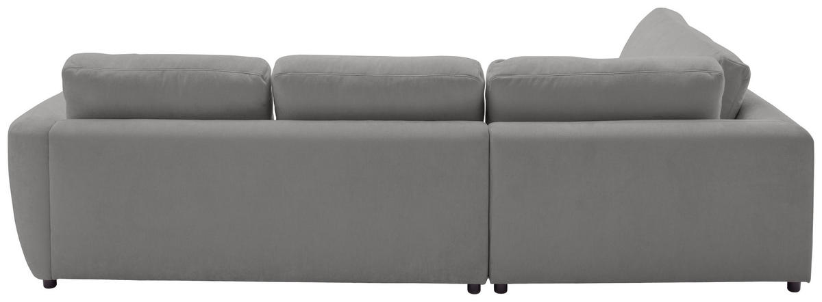ECKSOFA Chenille Grau  - Schwarz/Grau, Konventionell, Kunststoff/Textil (224/307cm) - Hom`in