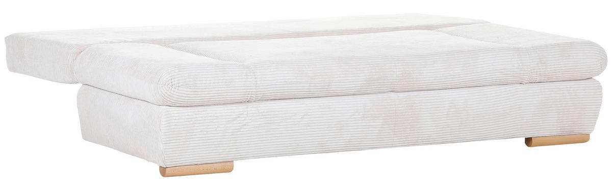 SCHLAFSOFA Cord Beige  - Beige/Naturfarben, KONVENTIONELL, Holz/Textil (200/75/92cm) - home24