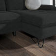 ECKSOFA in Webstoff Anthrazit  - Anthrazit/Schwarz, LIFESTYLE, Textil/Metall (310/180cm) - Valnatura