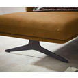 ECKSOFA in Flachgewebe Currygelb  152/259 cm  - Currygelb/Schwarz, Design, Textil/Metall (152/259cm) - Dieter Knoll