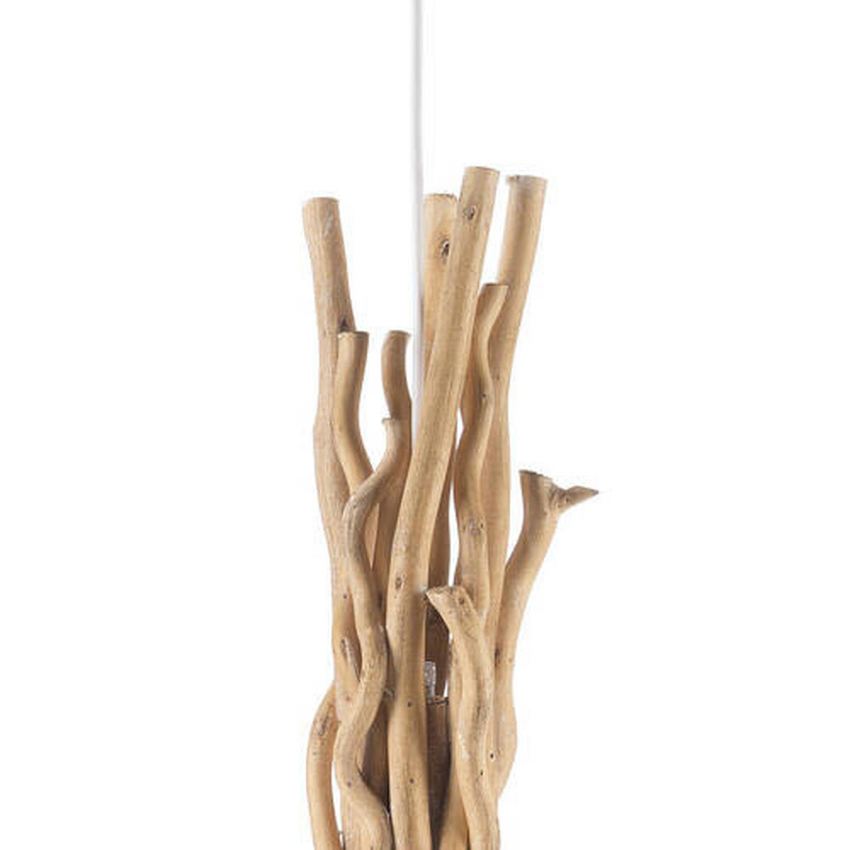 ZÁVĚSNÉ SVÍTIDLO, 40/110 cm  - bílá/pískové barvy, Natur, dřevo/textil (40/110cm)