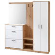 GARDEROBE  in 180/195/38 cm  - Weiß/Eiche Artisan, Basics, Holzwerkstoff (180/195/38cm) - Xora