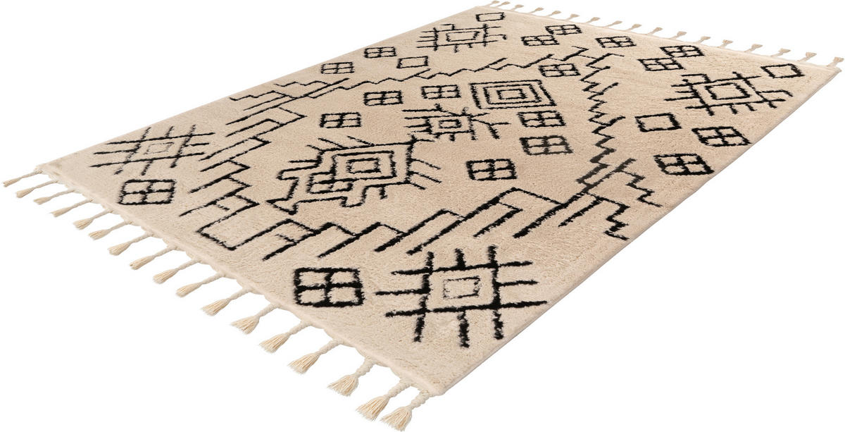 KOBEREC S VYSOKÝM VLASEM, 120/170 cm, bílá - bílá, Konvenční, textil (120/170cm)
