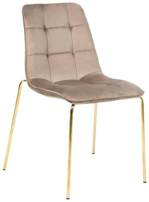 STUHL  in Eisen Samt Holz, Metall, Textil  - Goldfarben/Braun, LIFESTYLE, Holz/Textil (57/83/60cm) - MID.YOU