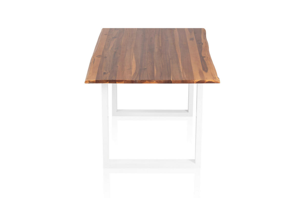 ESSTISCH in Holz 200/100/75 cm   - Weiß/Naturfarben, MODERN, Holz/Metall (200/100/75cm) - Livetastic