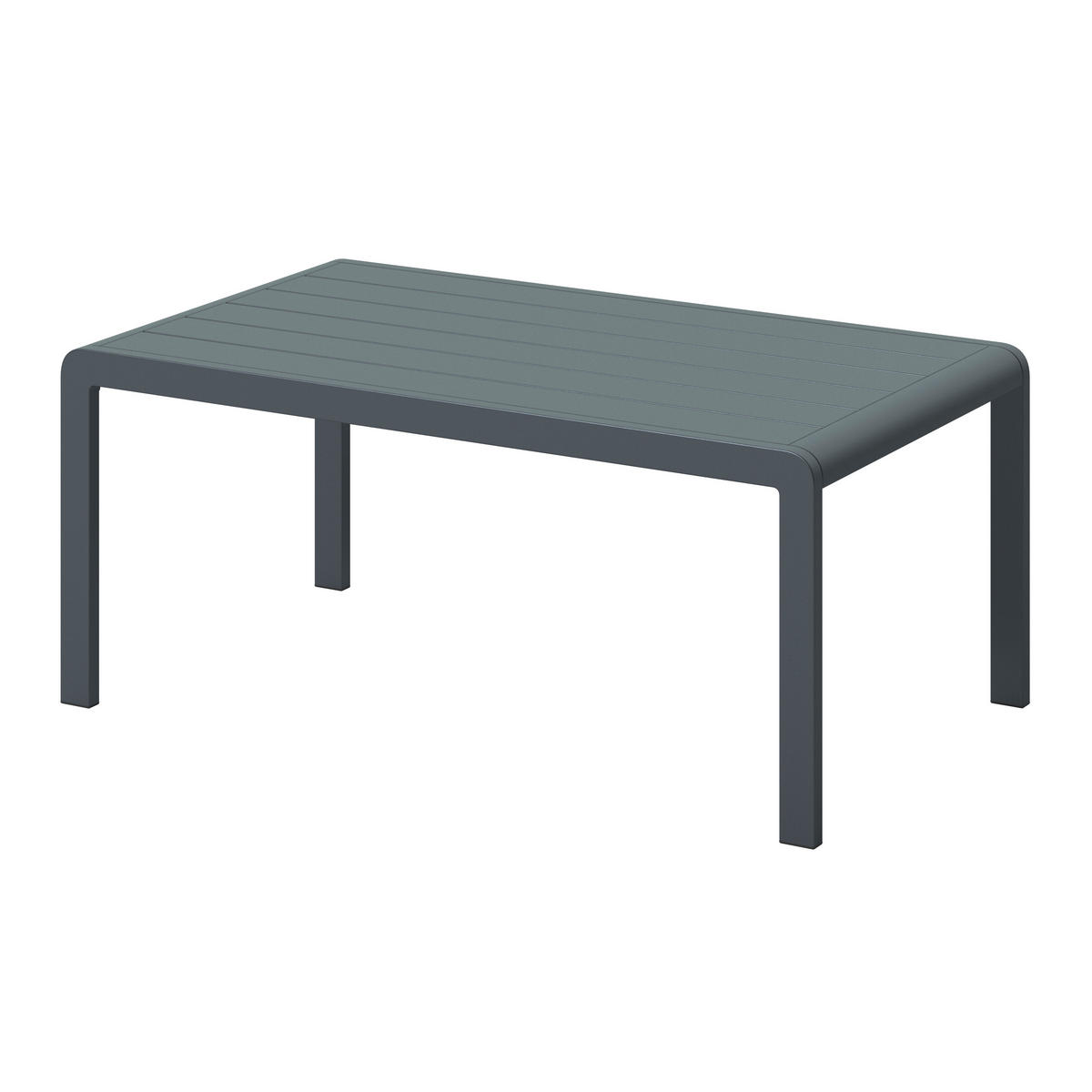 LOUNGEGARNITUR 4-teilig   Aluminium  - Dunkelgrau, MODERN, Textil/Metall - Luca Bessoni