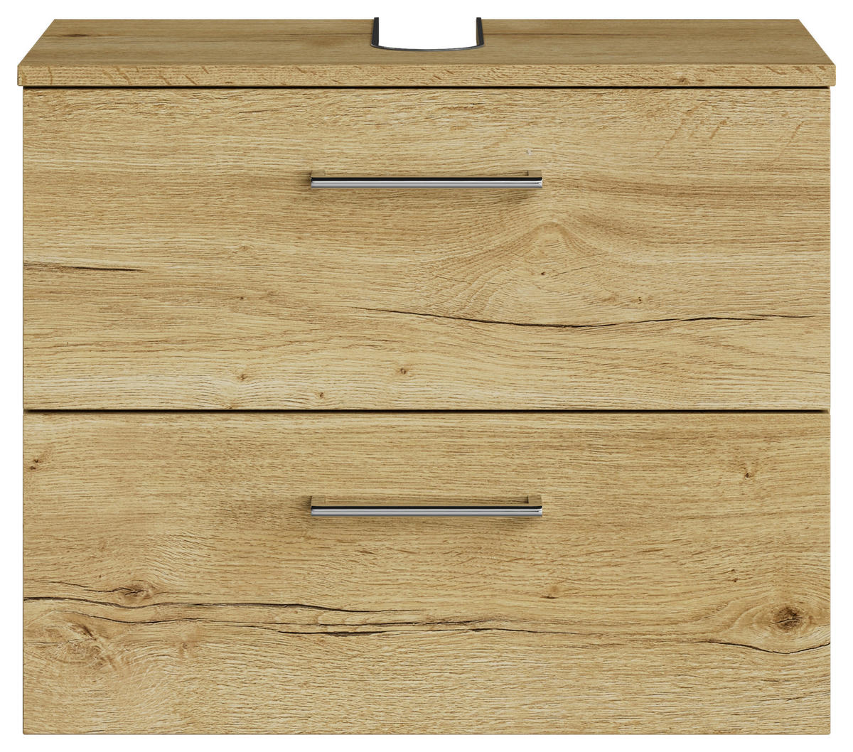 WASCHBECKENUNTERSCHRANK 60/49,8/33,3 cm  - Chromfarben/Wildeiche, KONVENTIONELL, Holzwerkstoff/Metall (60/49,8/33,3cm) - Sadena